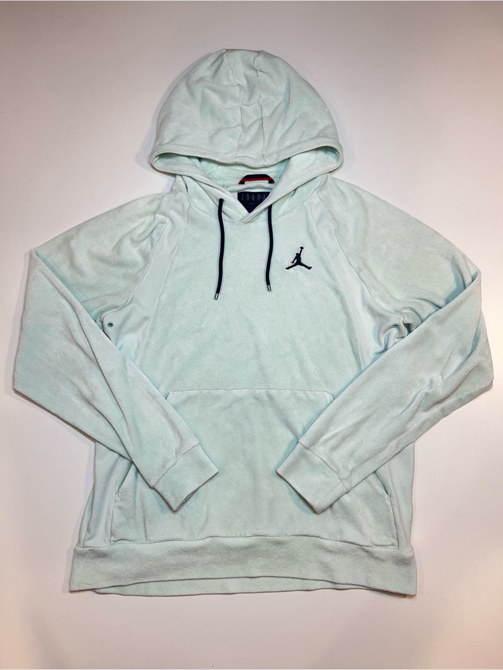 Jordan Flight Essentials Washed Loopback Fleece Pullover Pastel Mint Hoodie